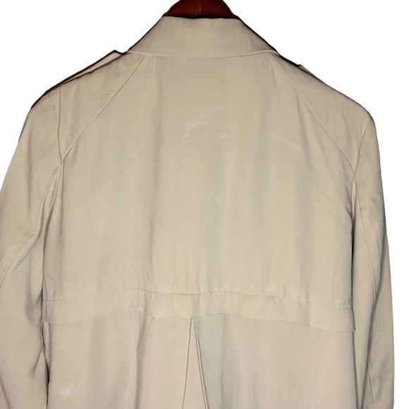 Zara Basic Collection Womens LARGE Long Sleeve Beige Lagenlook Waterfall Jacket - Picture 8 of 11